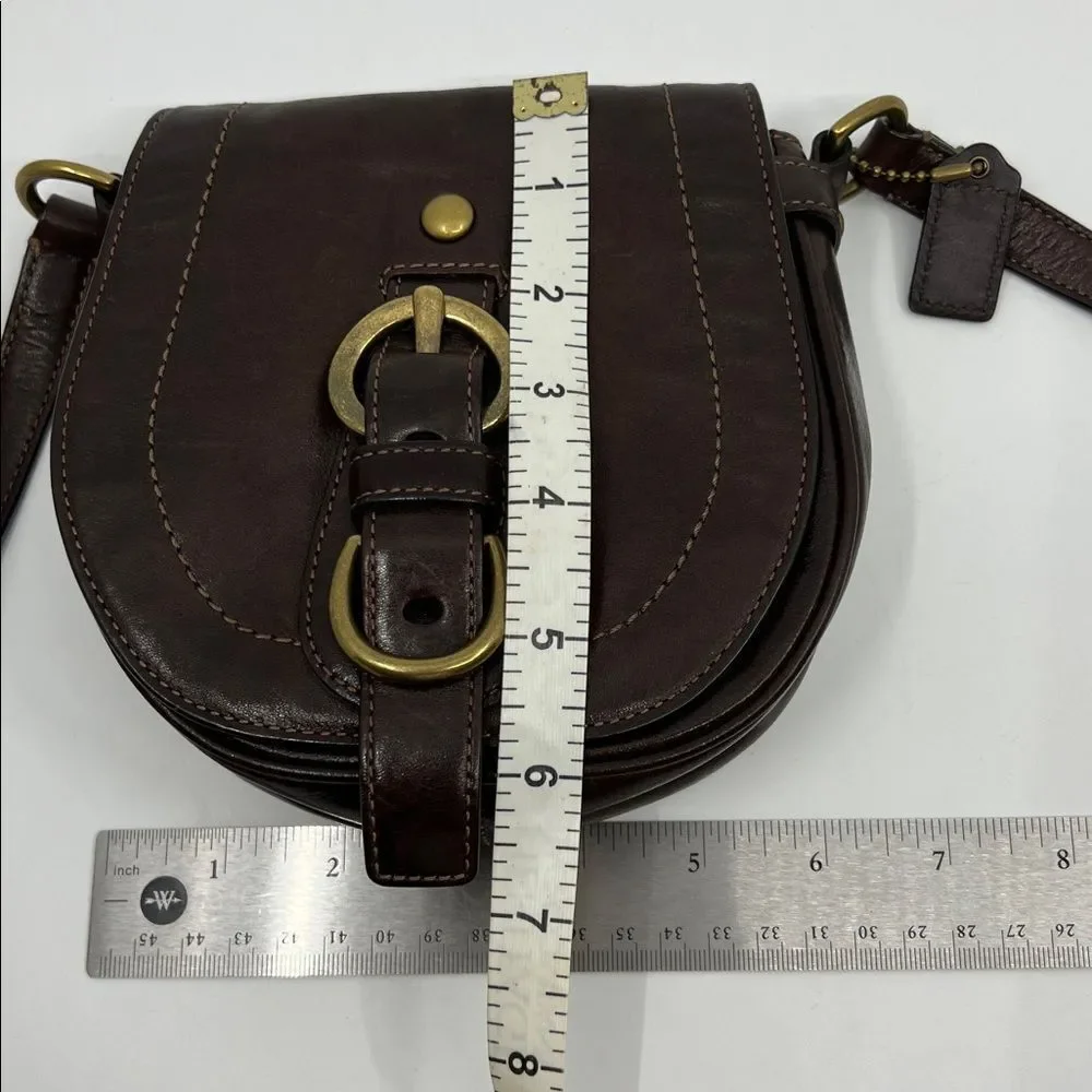 Coach Mini Garcia Crossbody or Shoulder Bag Y2K Dark Brown Leather - Picture 16 of 17